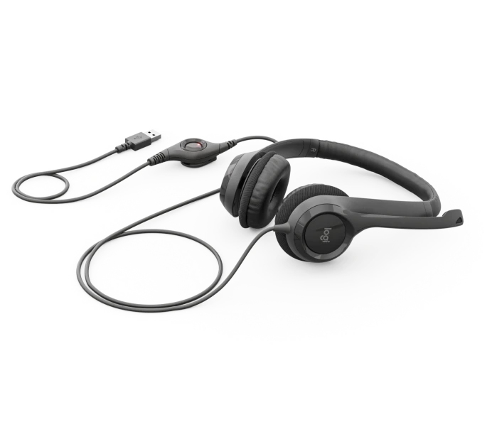 Audifonos Diadema Logitech H390 Supresion De Ruido Control De Volumen Usb Negro