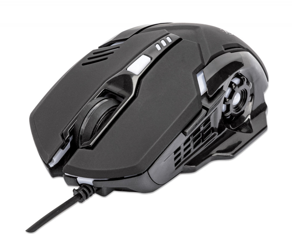 Mouse Optico,manhattan,179256, Gaming 6 Botones, Negro