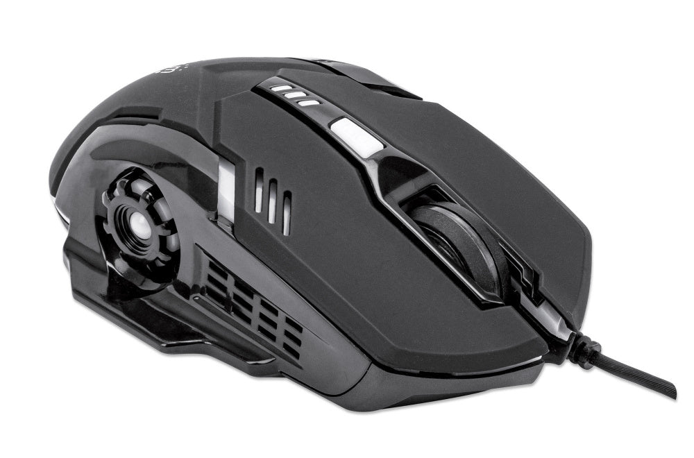 Mouse Optico,manhattan,179256, Gaming 6 Botones, Negro