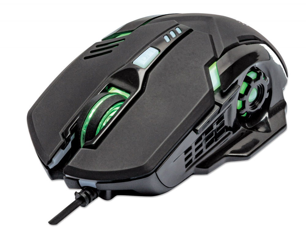 Mouse Optico,manhattan,179256, Gaming 6 Botones, Negro