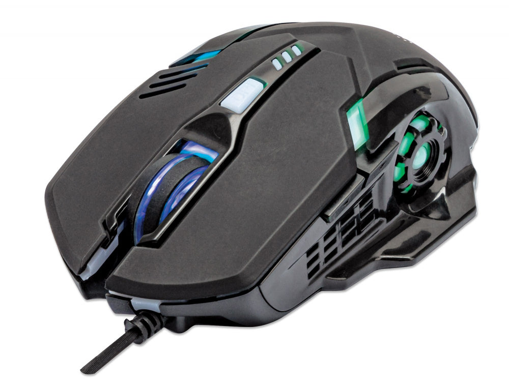 Mouse Optico,manhattan,179256, Gaming 6 Botones, Negro