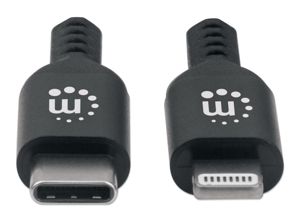 Cable Lightning,manhattan,394192, A Usb-c 0.5m, Negro