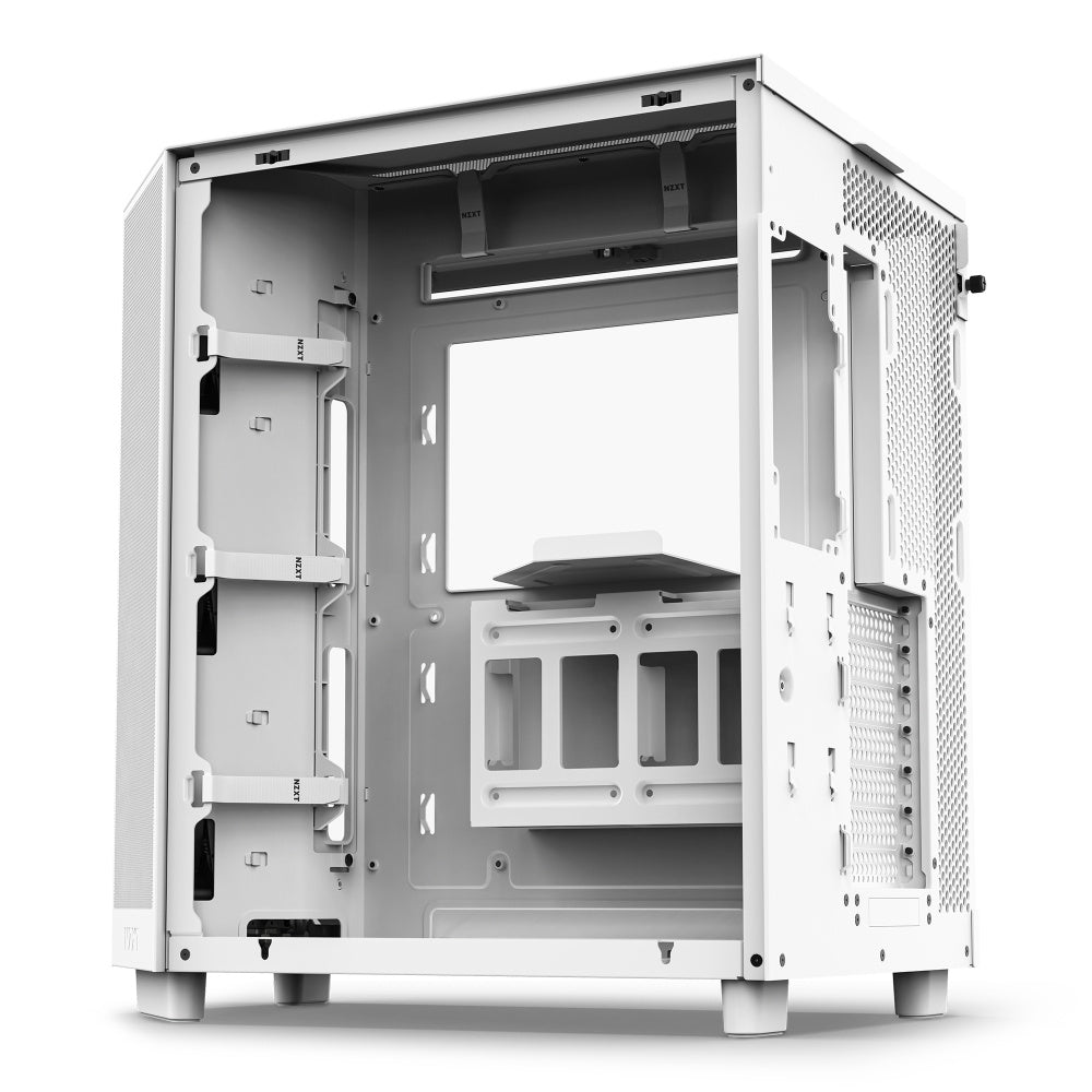 Gabinete Nzxt H6 Flow Rgb/ Vidrio Templado/blanco/atx, Micro-atx, Mini-itx/ Mid Tower/gamer