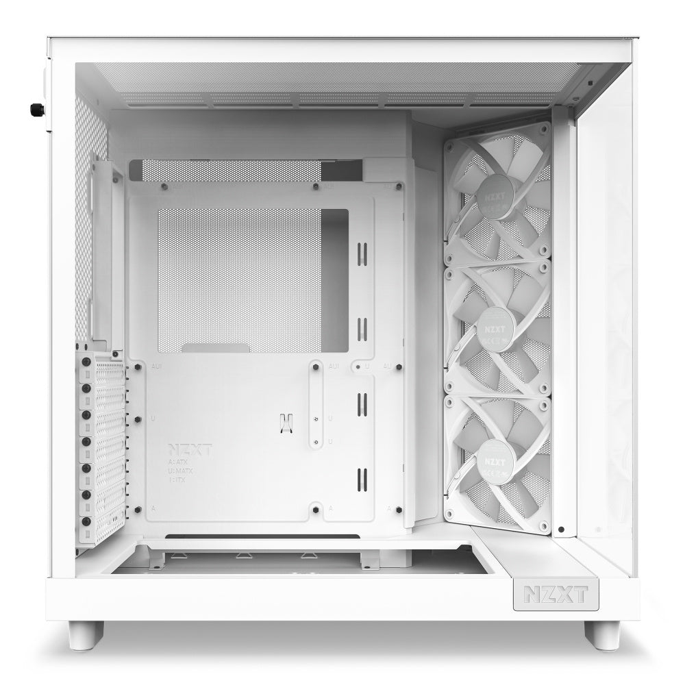 Gabinete Nzxt H6 Flow Rgb/ Vidrio Templado/blanco/atx, Micro-atx, Mini-itx/ Mid Tower/gamer