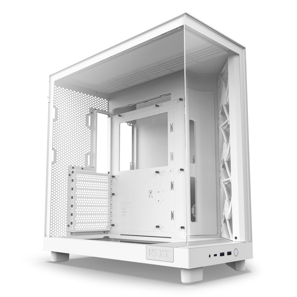 Gabinete Nzxt H6 Flow Rgb/ Vidrio Templado/blanco/atx, Micro-atx, Mini-itx/ Mid Tower/gamer