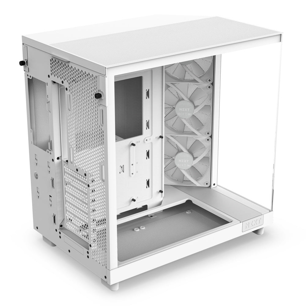 Gabinete Nzxt H6 Flow Rgb/ Vidrio Templado/blanco/atx, Micro-atx, Mini-itx/ Mid Tower/gamer