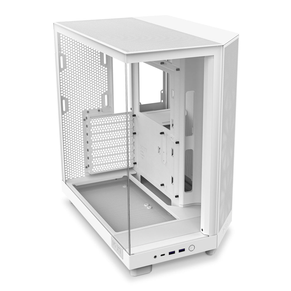 Gabinete Nzxt H6 Flow Rgb/ Vidrio Templado/blanco/atx, Micro-atx, Mini-itx/ Mid Tower/gamer