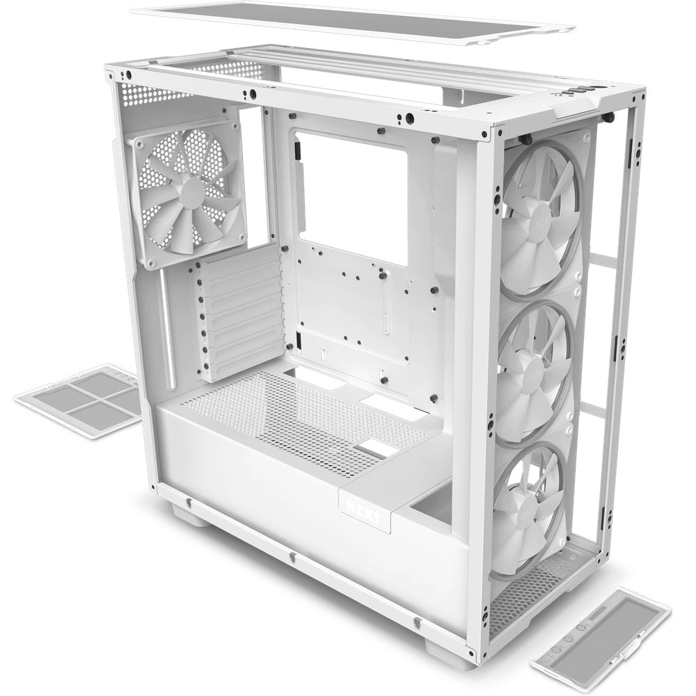 Gabinete Nzxt H7 Elite/ Blanco/con Ventana/midi-tower/mini-itx/micro-atx/rgb/gamer