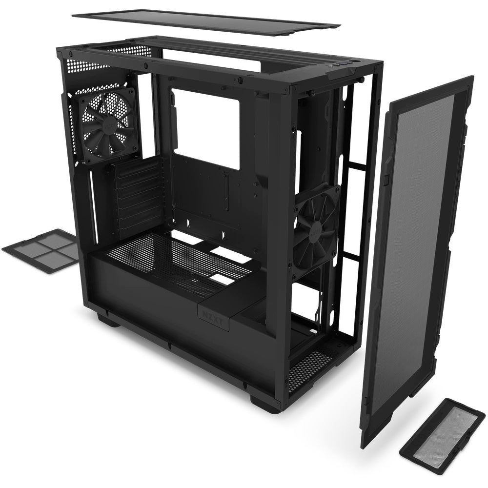 Gabinete Nzxt H7 Flow/negro Mate/con Ventana/midi-tower/micro-atx/gamer
