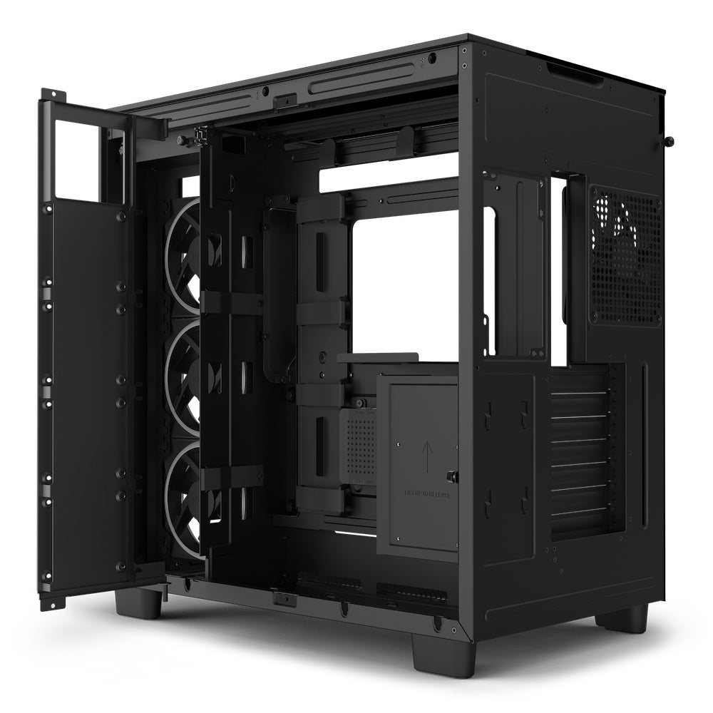 Gabinete Nzxt H9 Elite / Vidrio Templado / Negro / Atx Mid Tower /con 3 Ventiladores Rgb /1 Sin Rgb / Gamer
