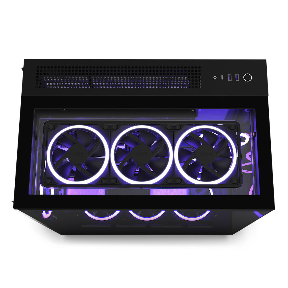 Gabinete Nzxt H9 Elite / Vidrio Templado / Negro / Atx Mid Tower /con 3 Ventiladores Rgb /1 Sin Rgb / Gamer