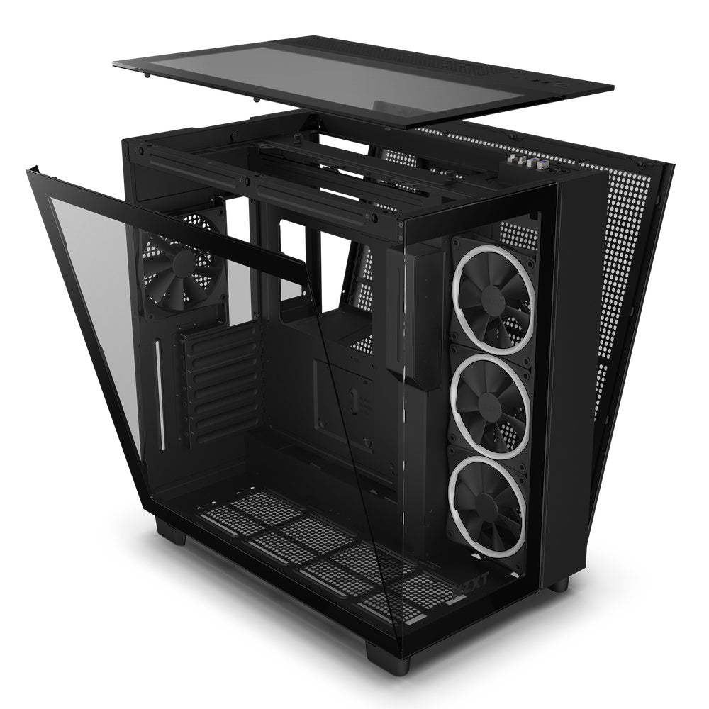 Gabinete Nzxt H9 Elite / Vidrio Templado / Negro / Atx Mid Tower /con 3 Ventiladores Rgb /1 Sin Rgb / Gamer