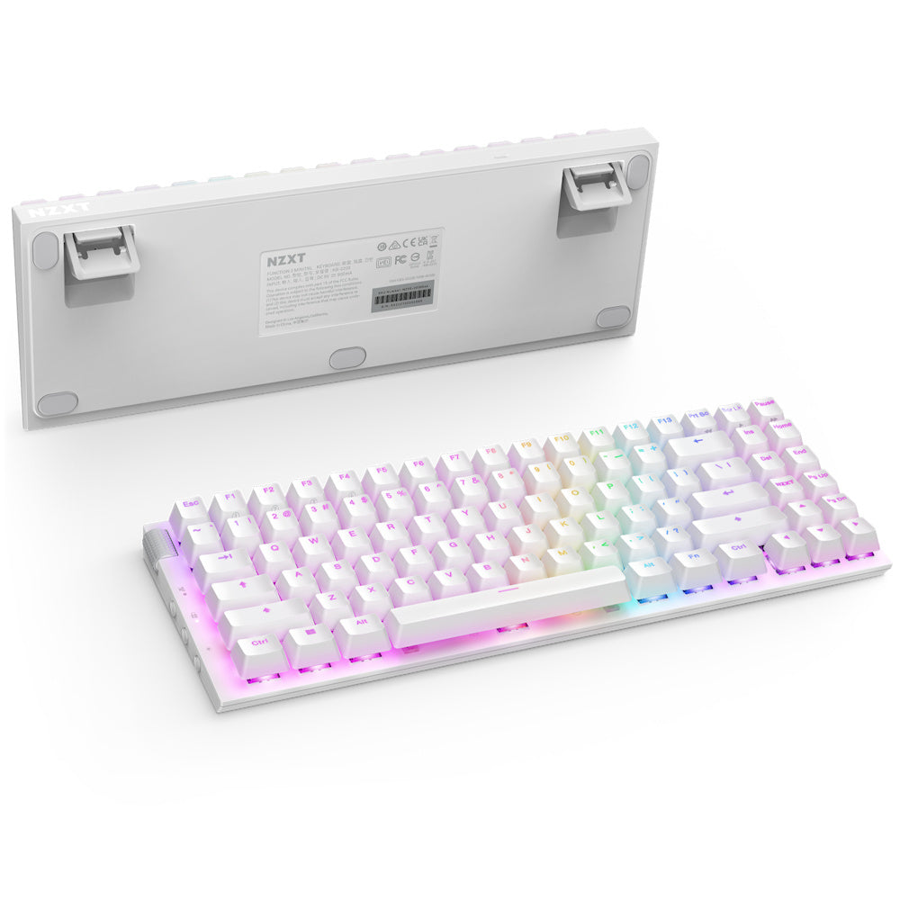 Teclado Mecanico Nzxt Function 2 Minitkl / Blanco / Rgb / Switch Optical Red / Ingles/gamer