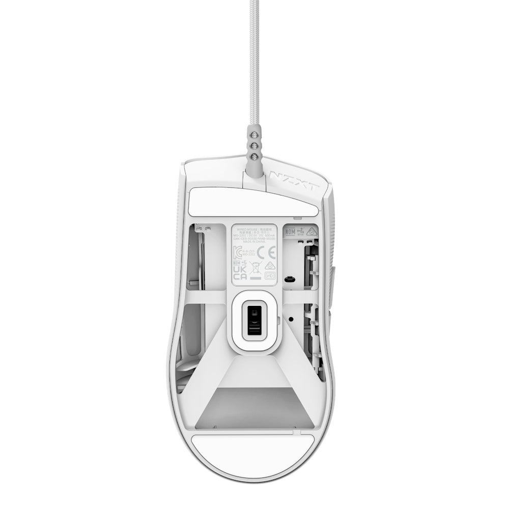 Mouse Gamer Nzxt Lift 2 Ergo/blanco/alambrico/sensor Pixart Pmw3395 / ErgonÓmico / 100 Millones De Clicks / 26,000 Dpi /gamer