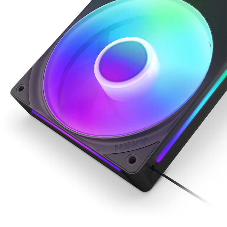 Unidad De Ventilador Monocasco Nzxt F280 Rgb Core / Negro/ 280mm Con 2 Ventiladores Rgb De 140mm / Control De Velocidad E IluminaciÓn / Alta PresiÓn EstÁtica Y Flujo De Aire / 8 Led Argb / Rf-u28hf-b