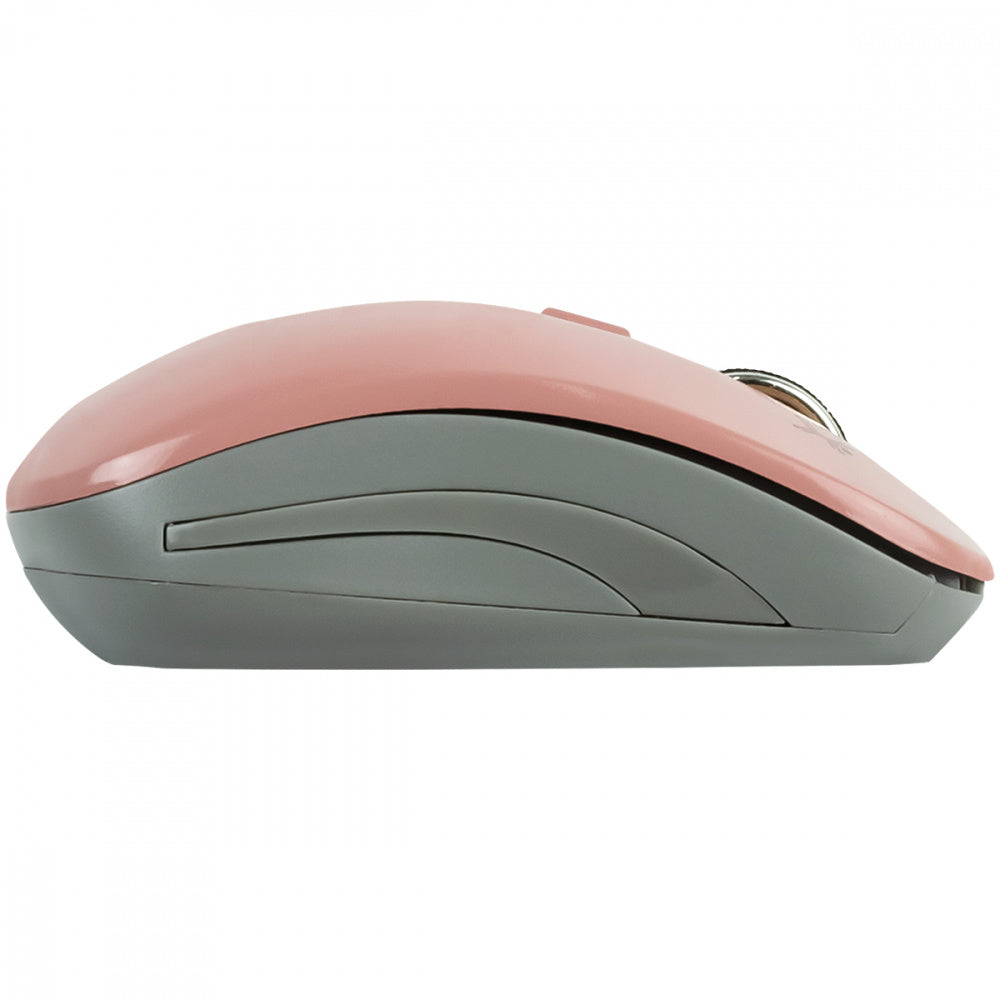 Mouse Inalambrico Optico 800 A 1600 Dpi Simetrico Dongle Usb Perfect Choice Essential - Rosa
