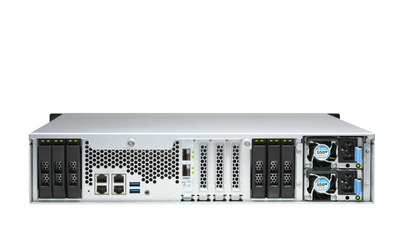 Nas Qnap Ts-h1886xu-rp-r2-d1622-32g/fuente Redundante/ 18 Bahias 12 Sata De 3,5 6 Sata De 2,5 /rack 2u/nucleo Cudruple 2.6 Ghz/32gb Ddr4 Hasta 128 Gb/4 Pto 2,5 Gbe /2 Pto Sfp 10 Gbe/ Usb 3.2