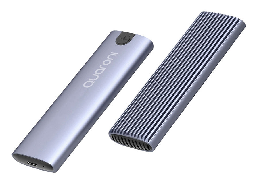 Carcasa Enclosure Quaroni Para M.2 Nvme / Compatibilidad 2280 / Cable Usb C / Aluminio
