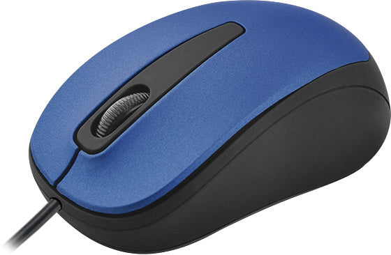 Mouse Optico Quaroni Alambrico Color Azul 1200 Dpi