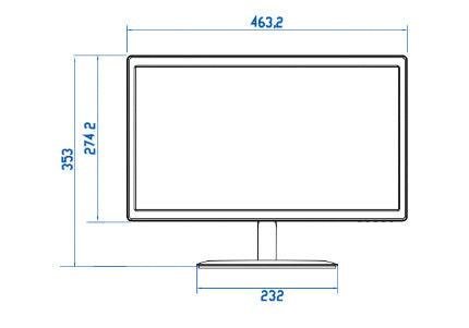 Monitor Led Hd Quaroni / 19.5 Pulgadas / Resolucion Hd 1366x768 Px / Vga/hdmi / Negro