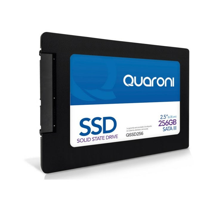 Unidad De Estado Solido Ssd Quaroni 2.5 256gb / Sata3 / 6gb/s 7mm / Lect 510mb/s / Escrit 450mb/s.