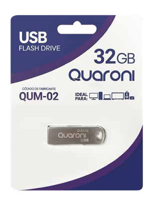 Memoria Quaroni 32gb Usb Metalica Usb 2.0 Compatible Con Android/windows/mac