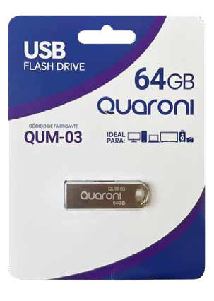 Memoria Quaroni 64gb Usb Metalica Usb 2.0 Compatible Con Android/windows/mac