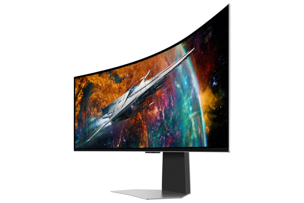 Monitor Led Samsung 49 Pulgadas, Widescreen, 5120 X1440, Odyssey Oled G9 G95sc, Color Silver, 1 Hdmi, 1 D. Port, Usb Hub, Wifi, Bluetooth, Bocinas, Gamer 240hz, 1800r, .03ms, Curvo