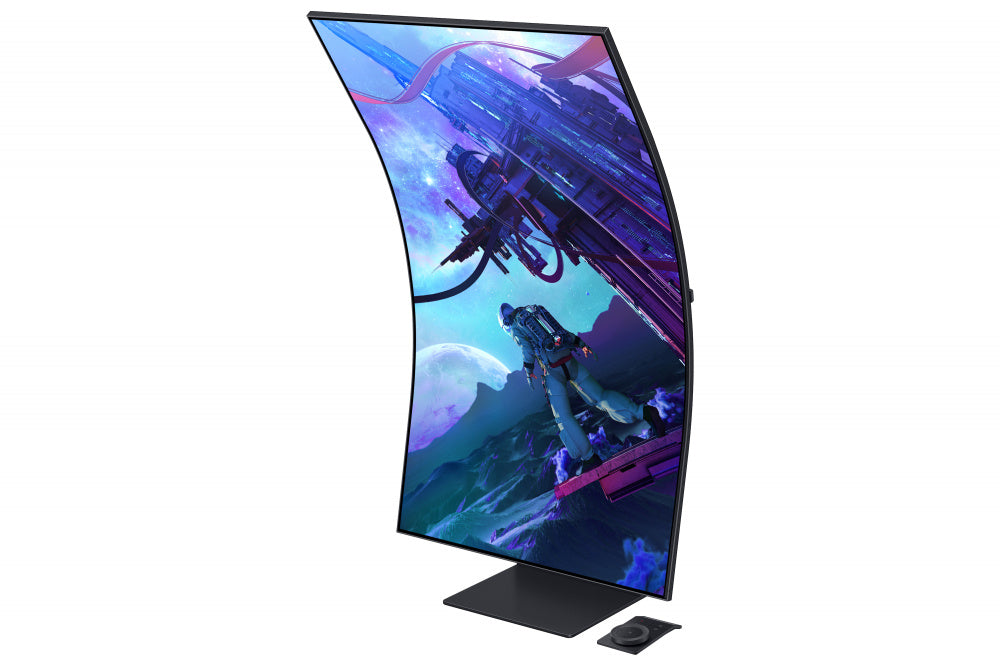 Monitor Led Samsung 55 Pulgadas, Widescreen, Gamer, Odyssey Ark,uhd 3,840 X 2,160, 4k, Negro, Pivot, 3 Hdmi, 1 D. Port, 1 Lan, 2 Usb, Curvo, 165 Hz, 1000r, 1ms, Bocinas