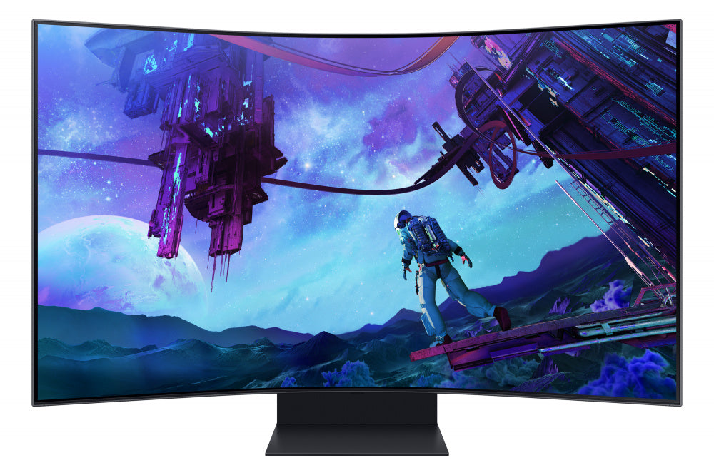 Monitor Led Samsung 55 Pulgadas, Widescreen, Gamer, Odyssey Ark,uhd 3,840 X 2,160, 4k, Negro, Pivot, 3 Hdmi, 1 D. Port, 1 Lan, 2 Usb, Curvo, 165 Hz, 1000r, 1ms, Bocinas