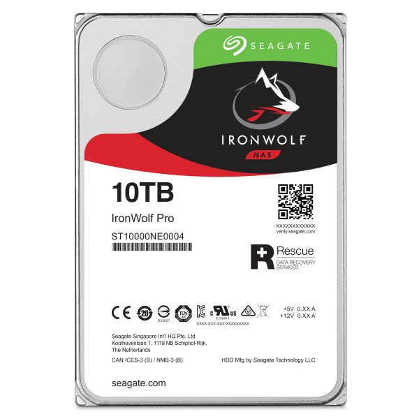 Disco Duro Interno Seagate Ironwolf Pro 10tb 3.5 Escritorio Sata3 6gb/s 256mb 7200rpm 24x7 Hot-plug Nas Sin Limite De Bahias