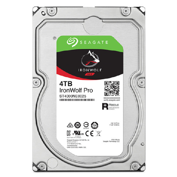 Disco Duro Interno Seagate Ironwolf Pro 4tb 3.5 Escritorio Sata3 6gb/s 256mb 7200rpm 24x7 Hot-plug Nas 1-24 Bahias