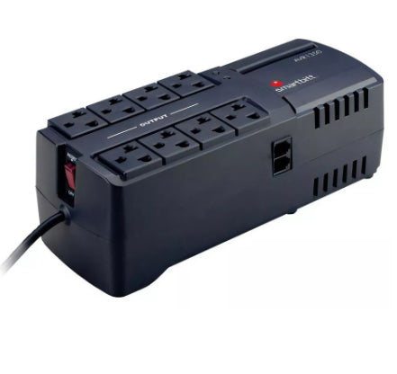 Regulador De Voltaje Smartbitt 1350va / 675 Watts120v8 Contactos, Proteccin De Lnea Telefnica Rj-11.