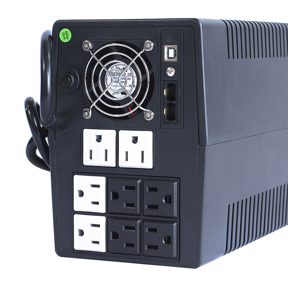 No-break Smartbitt 2400va/1200w, Clavija Nema 5-15p, 8 Contactos, Tipo Nema 5-15r, 4 Con Respaldo De Bateras, Regulacion Y Supresion De Picos Y 4 Con Regulacion Y Supresion De Picos, Rj11 Y Usb