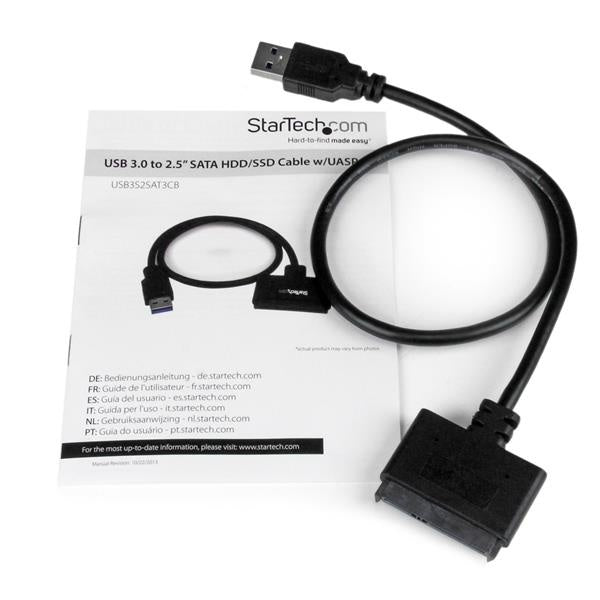Cable Adaptador Usb 3.0 Con Uasp A Sata Iii Para Disco Duro De 2.5 - Convertidor Para Hdd Ssd - Startech.com Mod. Usb3s2sat3cb