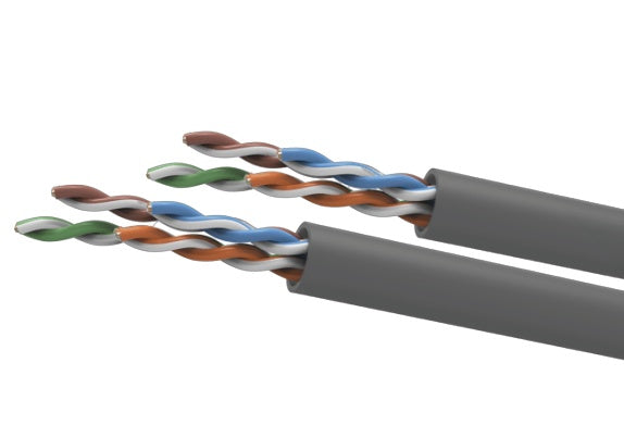 Bobina De Cable Exterior Wam Cat5e Sin Gel Utp 100% Cobre 24 Awg 305 Mts Color Gris