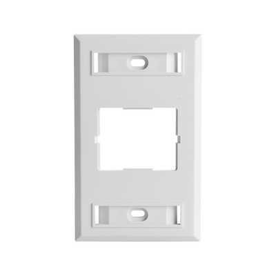 Placa De Pared Ct, Para Un Acoplador, Color Blanco, Versión Bulk (sin Empaque Individual)