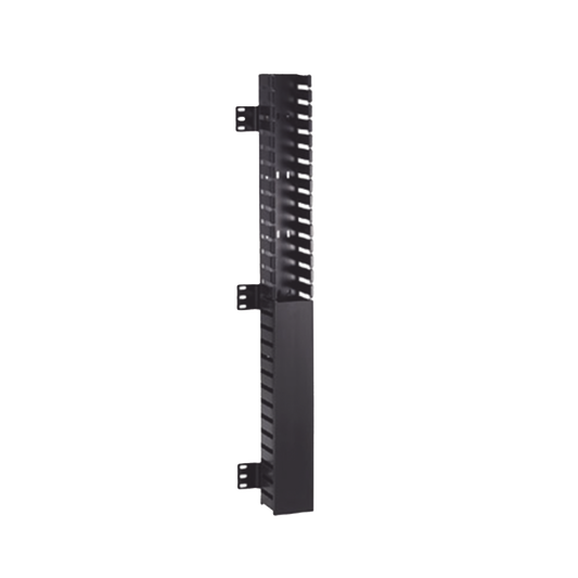 Organizador Vertical IN-Cabinet, Sencillo (Solo Frontal), Para Uso Con Gabinetes Panduit, Montaje Frontal en Riel de Rack, 40 UR, 2.25 in de Ancho, Color Negro