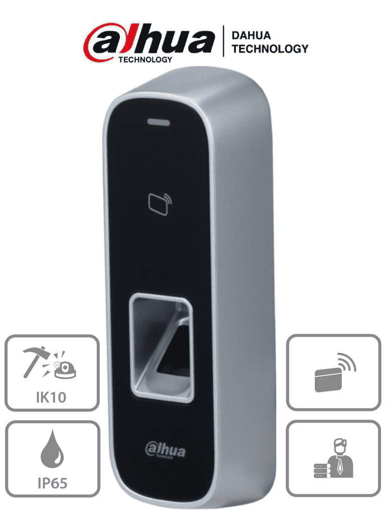 Control De Acceso Antivandálico Para Exterior/ 3,000 Huellas/ 30,000 Tarjetas Id/ 150,000 Registros/ Metálico/ Tcp/ip/ Protección Ik10 E Ip65/ E And S De Alarma/ Rs-485 Y Wiegand/ Soporta Lectora Adicion