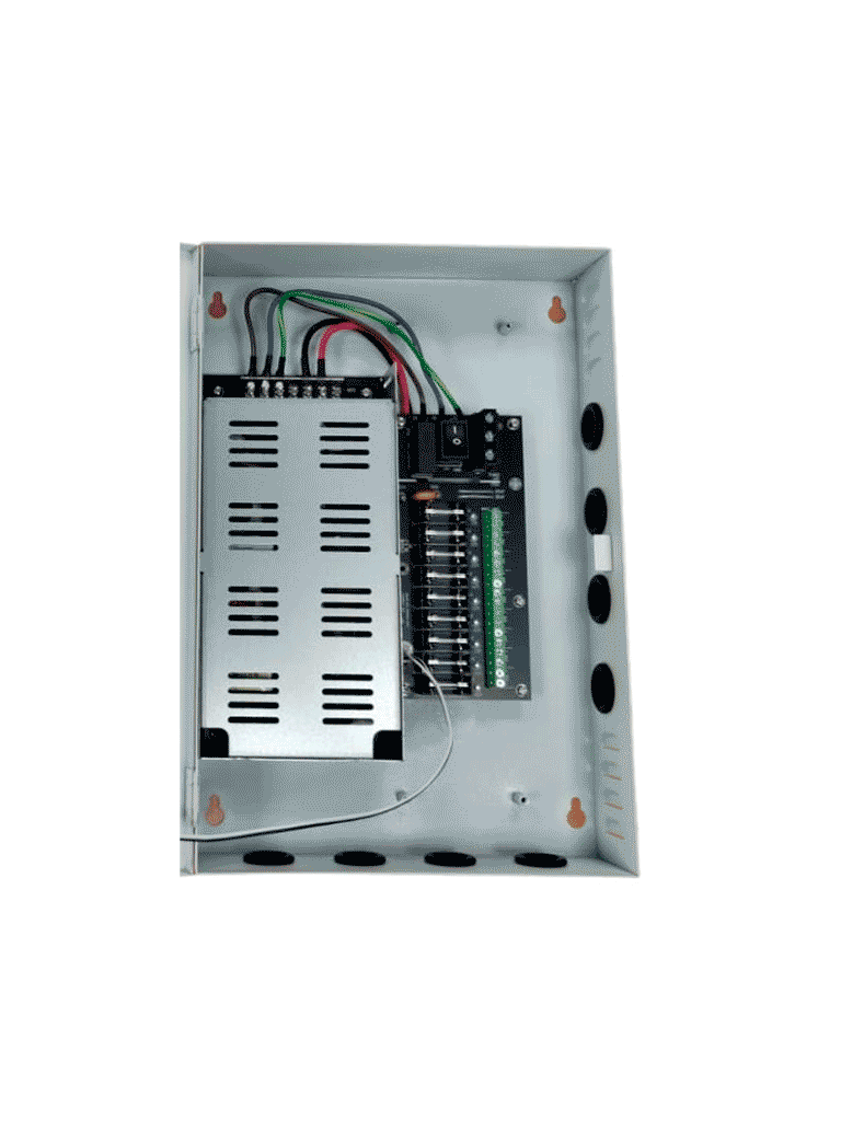 Fuente De Poder/ Dahua/ Dh-pfm342-9ch/ De12 Vcc 10 Amper/ Con Distribuidor Para 9 Camaras/ Indicadores Led Por Canal/ Voltaje De Entrada De 90 Vca-264v/ Fusibles Intercambiables/ Gabinete Metalico Co