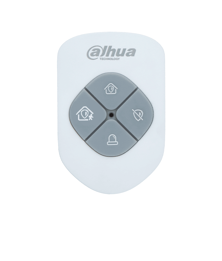 Control Remoto/ Dahua/ Dhi-ara24-w2/ Tipo Llavero De 4 Botones / Armado - Desarmado - En Casa - Emergencia / Funcion De Salto De Frecuencia / Led Indicador De Estado Color Rojo O Verde