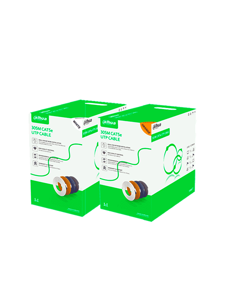Bobina/ Dahua/ Pfm922i-5eun-c - Cable Utp Cat5e/ Cca/ 305 Metros/color Blanco/ Uso Interior/ Cubierta De Fr-pvc (rohs Compliant)