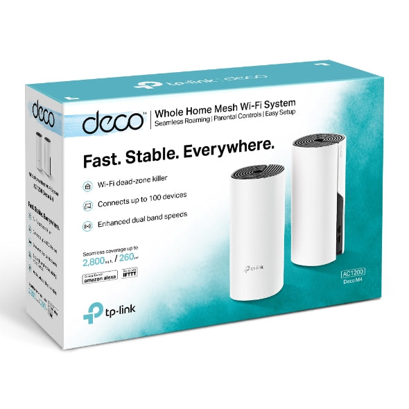 Router | Tp-link | Deco M4(2-pack) | Wifi Mesh | Dual Band | Ac1200 | Hasta 100 Dispositivos