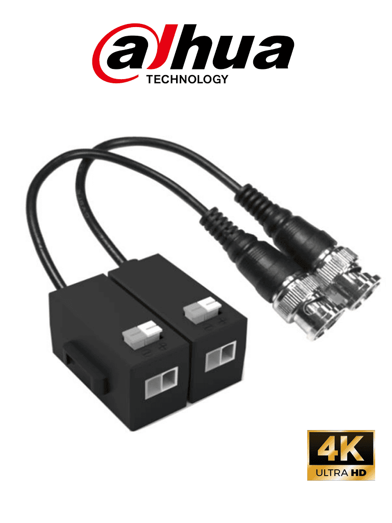 Transceptor Dahua Dh-pfm800-n Par De Transceptores Pasivos Hdcvi 4k / 1 Canal De Transmision De Video / 720p Hasta 400m (1312.34ft) 1080phasta 250m(820.21ft) / Utp Cat 5e & Cat6 / Anti Intertferencia