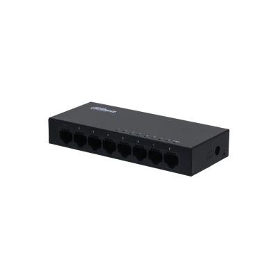 Switch/ Dahua/ Pfs3008-8gt/ Gigabit De 8 Puertos No Administrable/ Capa 2/ 10/100/1000 Base-t/ Carcasa Metalica/ Switching 16g/ Tasa De Reenvio De Paquetes 11.9 Mbps/ Memoria Bufer De Paquetes 1.5mb/