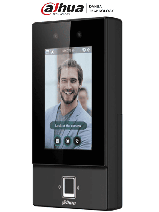 Control De Acceso/ Dahua/ Dhi-asi6214s-d/ Con Reconocimiento Facial/ Pantalla De 4.3 Pulgadas/ Camara 2 Mp/ 6.000 Usuarios/ 6.000 Rostros/ 6.000 Contraseñas/ 6.000 Huellas Dactilares/fact