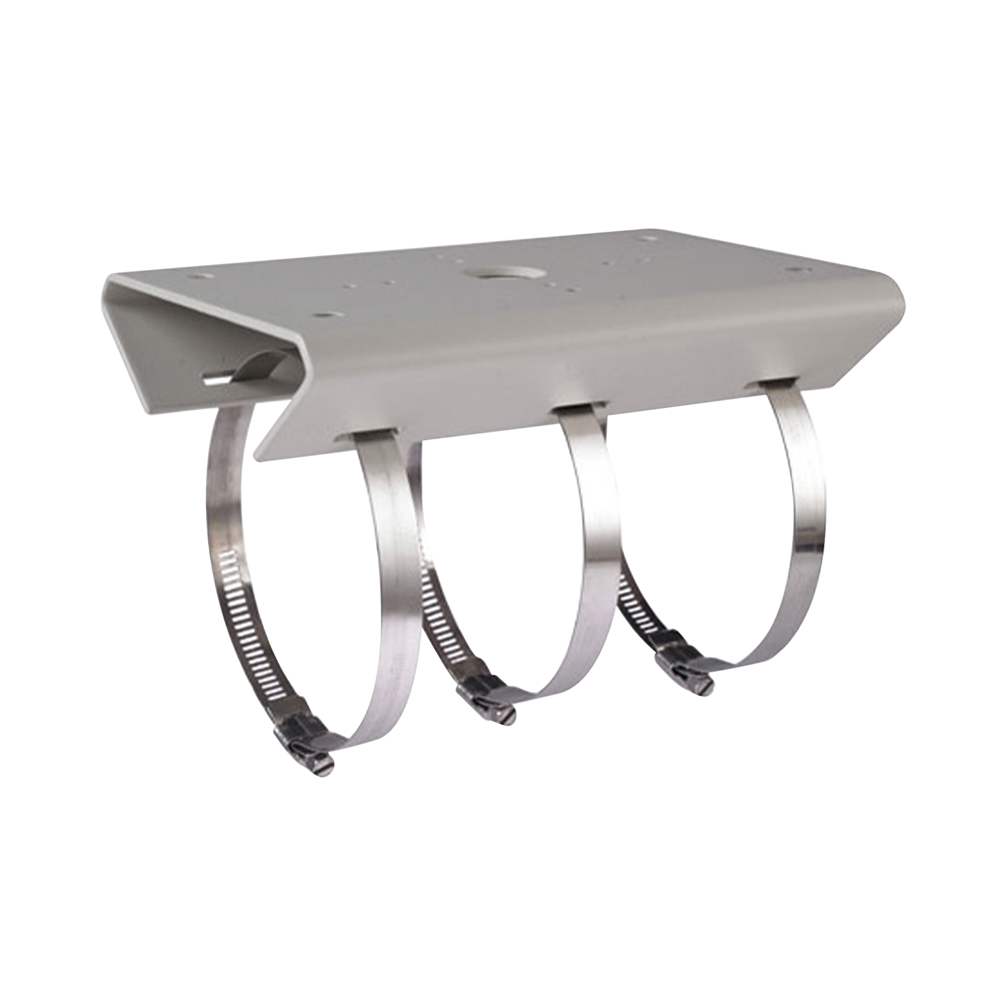 Montaje para Poste Vertical / Diametro de 67 a 127 mm / Acero Galvanizado (SUS304) / Color Blanco