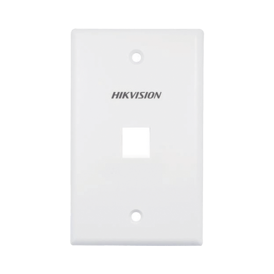 Placa de Pared (Face Plate) / 1 Puerto / Color Blanco / Caja con 20 Piezas / ABS
