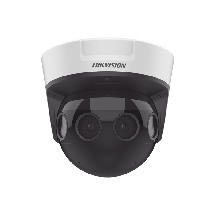 PanoVu Series / Vista Panorámica 180° / 8 Megapixel en Total / 4 Lentes 2.8 mm (2 Megapixel) / 20 mts IR EXIR / Exterior IP67 / IK10 / 12 Vcc / PoE+ / MicroSD