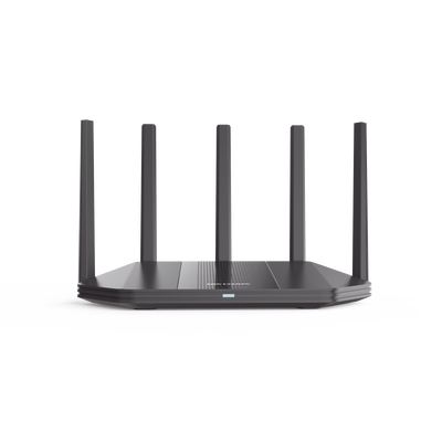 Router Inalámbrico / Wifi 6 / Hasta 3000 Mbps / MESH / Doble Banda AC (2.4 GHz y 5 GHz) / 4 Puertos 1000 Mbps / 5 Antenas Omnidireccional / Interior / Beamforming Optimizado / Administración Gratuita desde la Nube